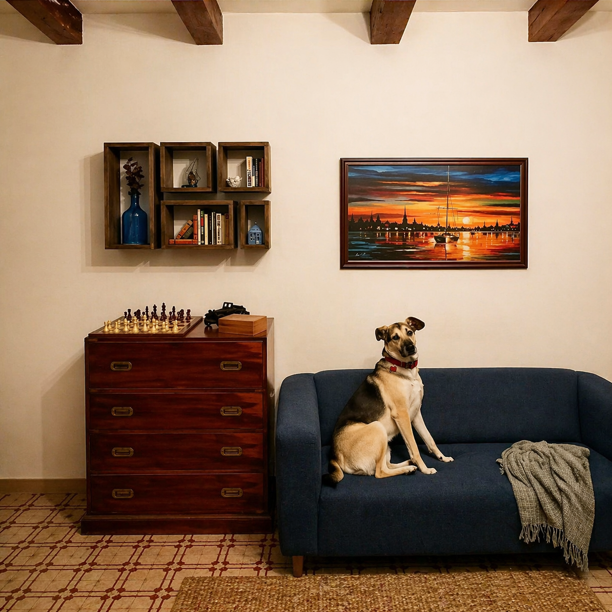 Emile — Oak Rectangular Wall Shelf