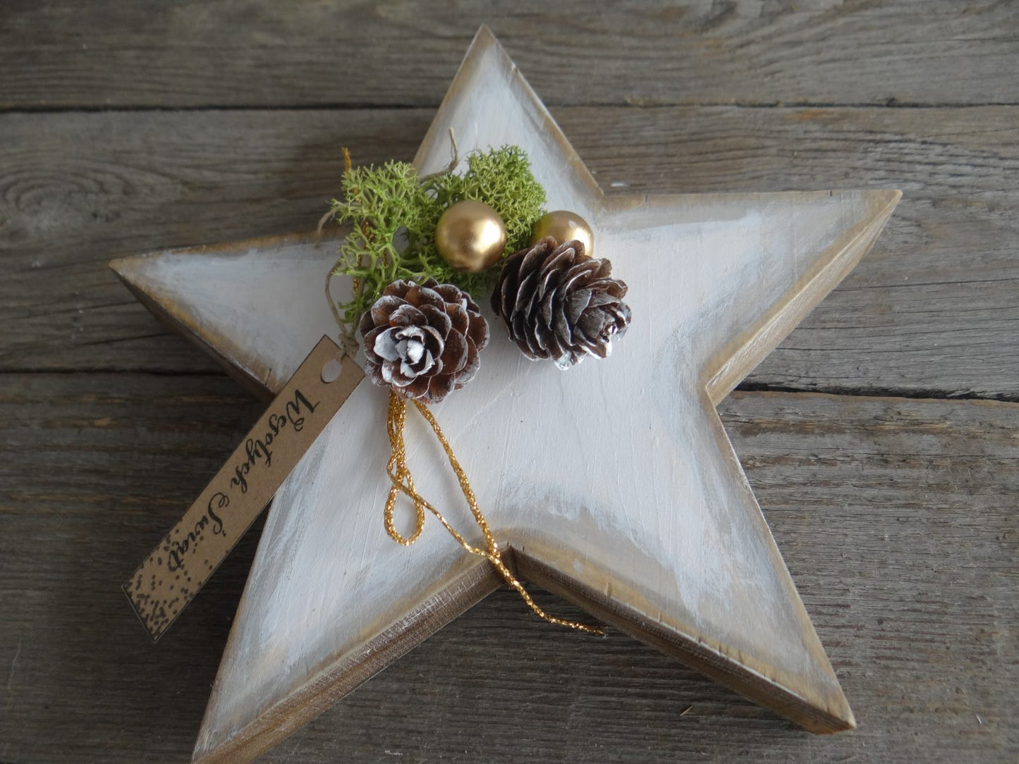Wooden handmade star