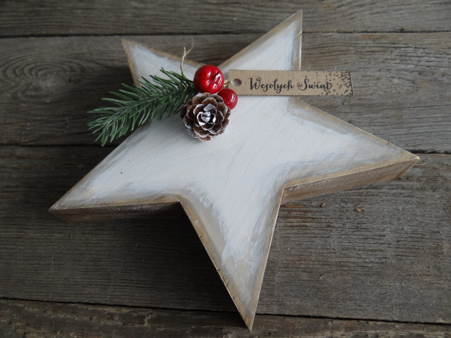 Wooden handmade star