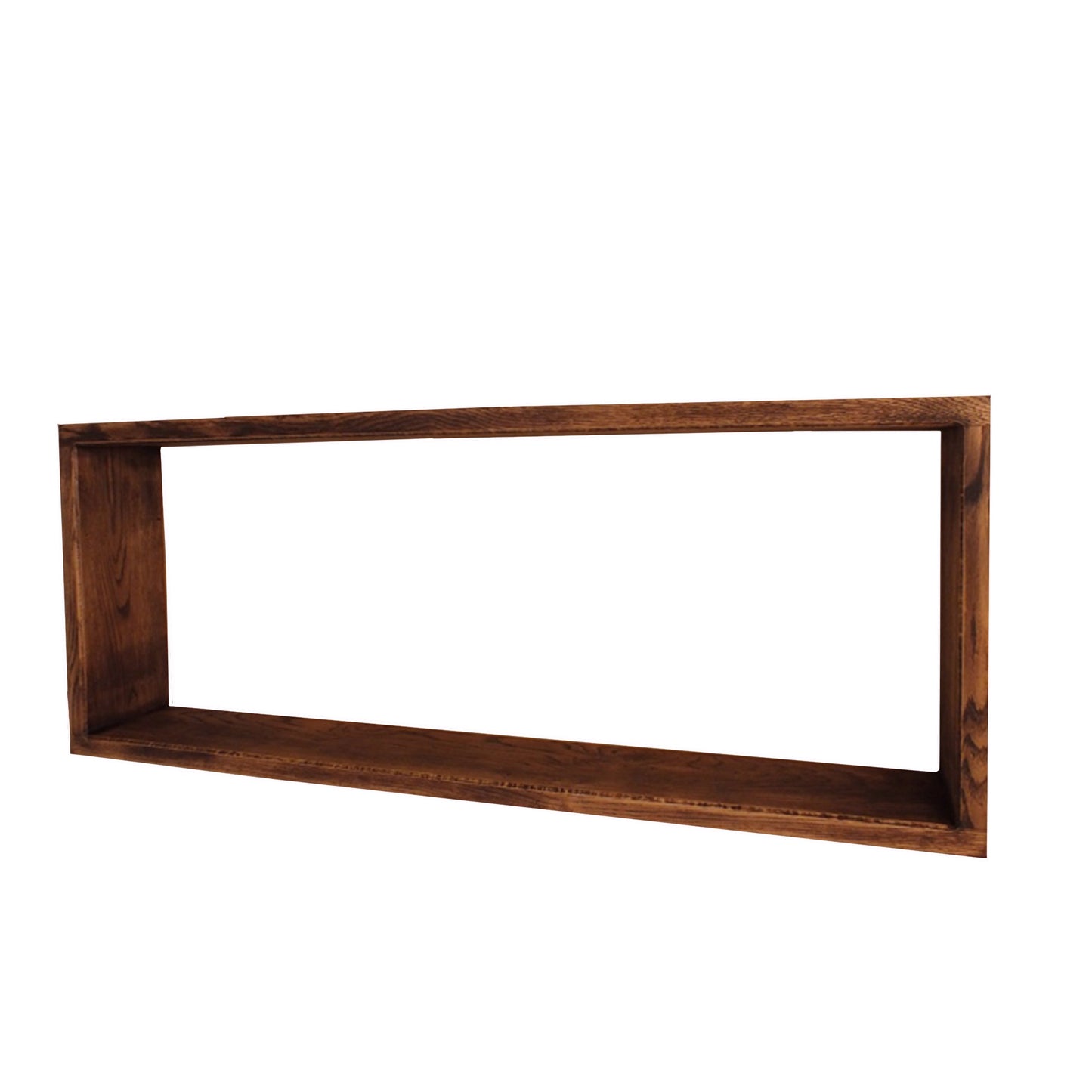 s62 Oak rectangular wall mounted floating bookshelf