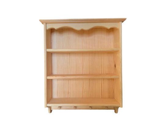 Wooden Handmade Open Cabinet With Mug Pegs
