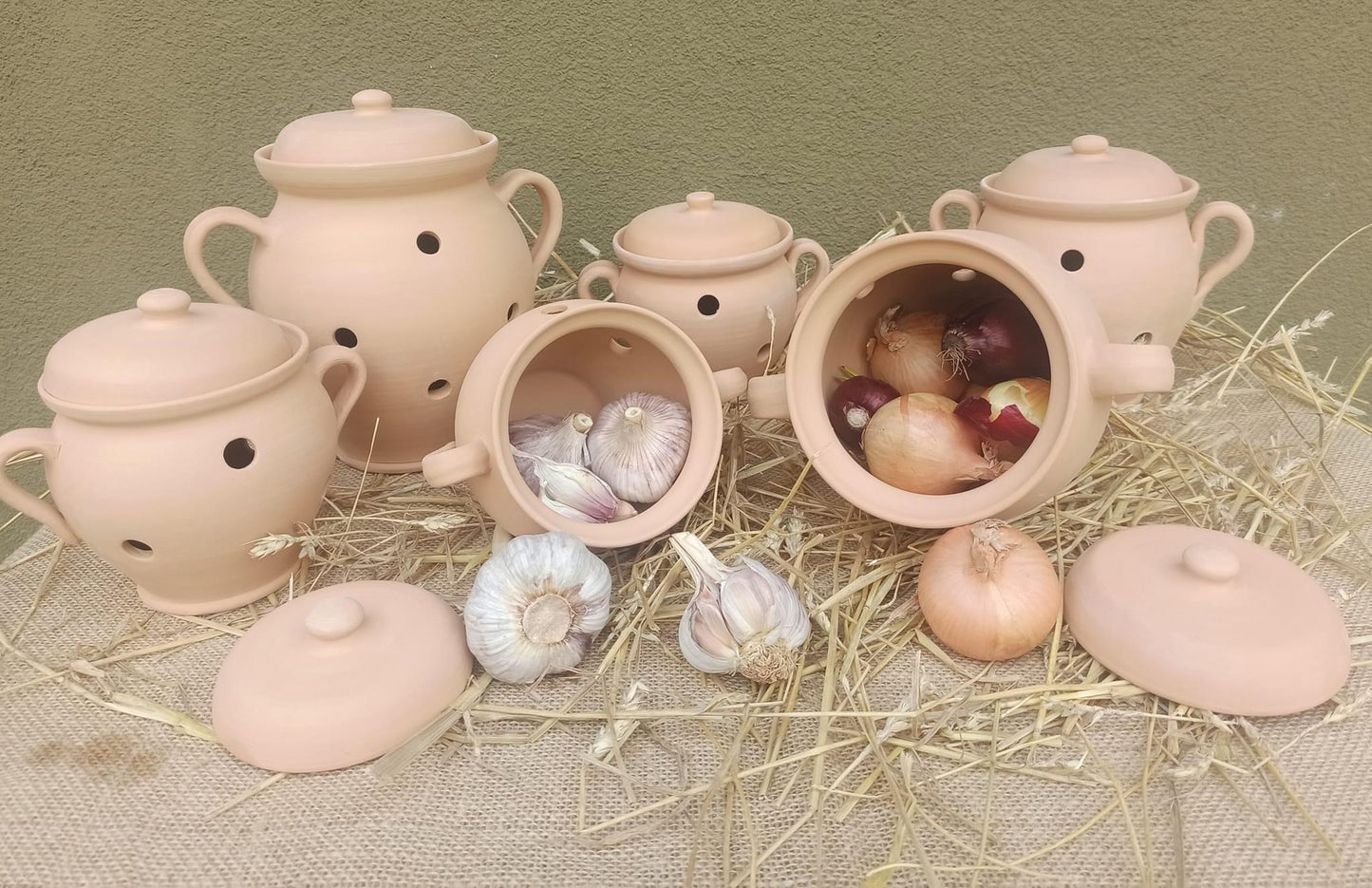 Natural ceramic  veggies preserving pots | organic veggies storage | ventilated ceramic storage | vegetables saver storage containers