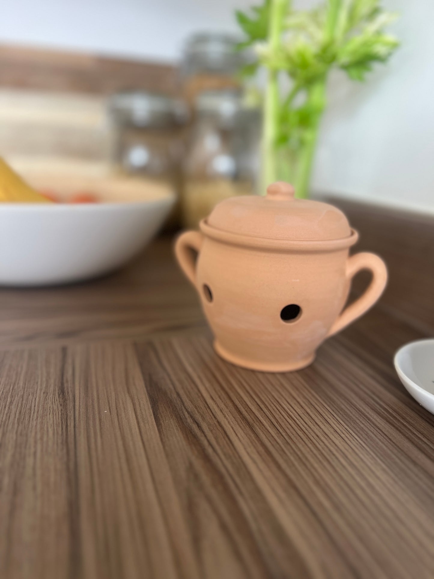 Natural ceramic  veggies preserving pots | organic veggies storage | ventilated ceramic storage | vegetables saver storage containers