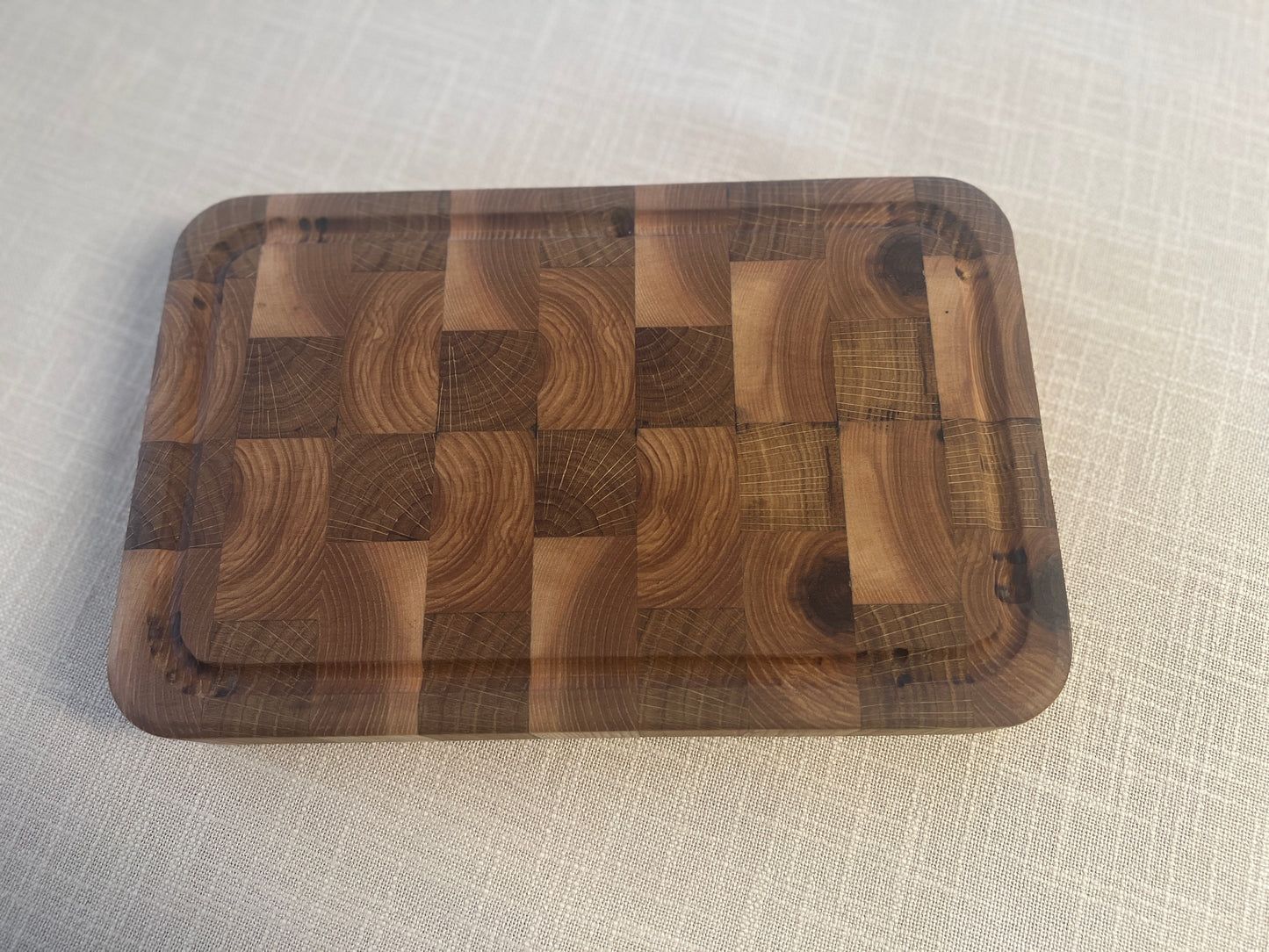 EndGrain chopping board | Oak/Ash wood chopping board | Oak and Ash end-grain cutting board