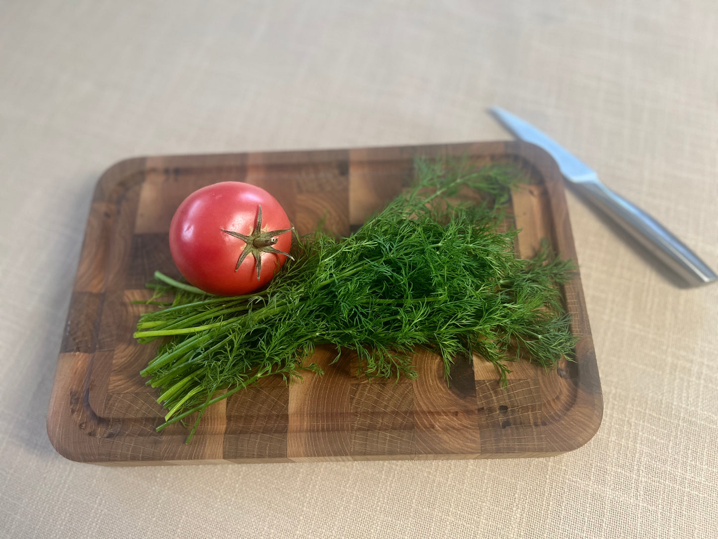 EndGrain chopping board | Oak/Ash wood chopping board | Oak and Ash end-grain cutting board