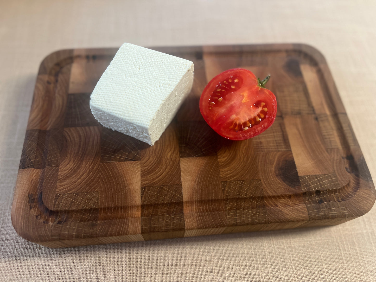 EndGrain chopping board | Oak/Ash wood chopping board | Oak and Ash end-grain cutting board