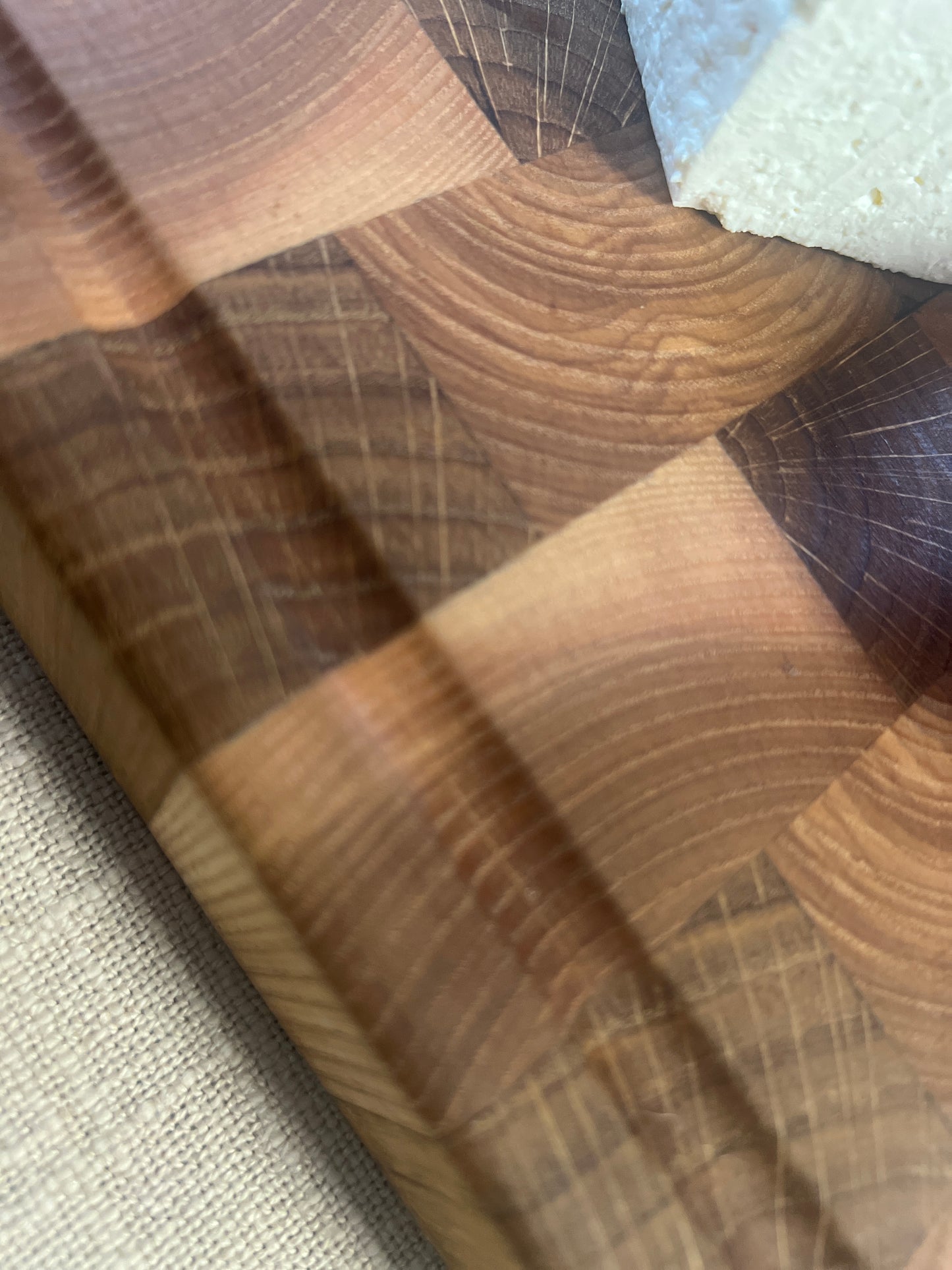 EndGrain chopping board | Oak/Ash wood chopping board | Oak and Ash end-grain cutting board
