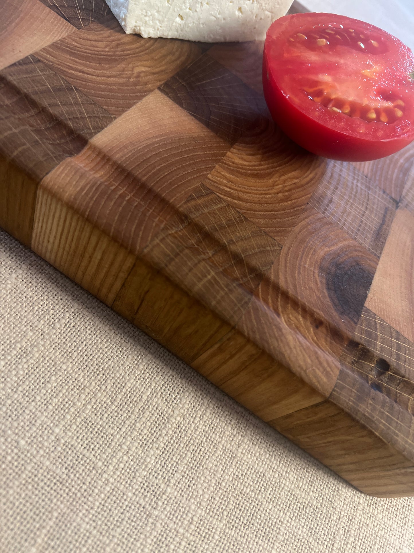 EndGrain chopping board | Oak/Ash wood chopping board | Oak and Ash end-grain cutting board