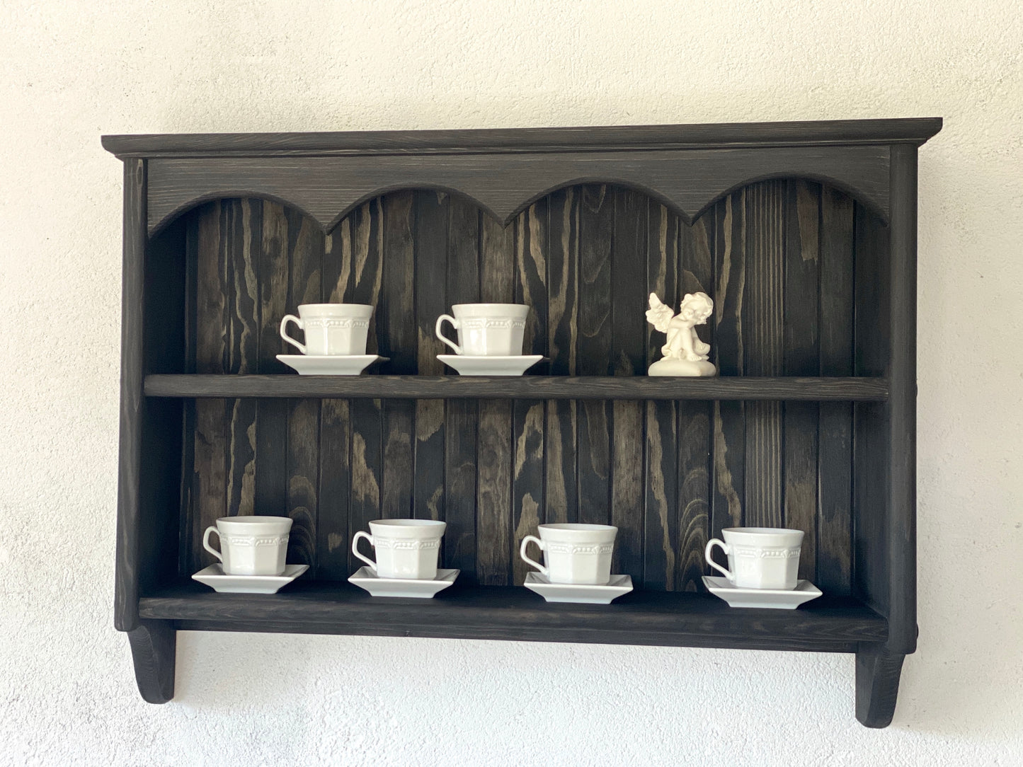 Étagère murale en bois s44 Cottage avec plateau décoratif
