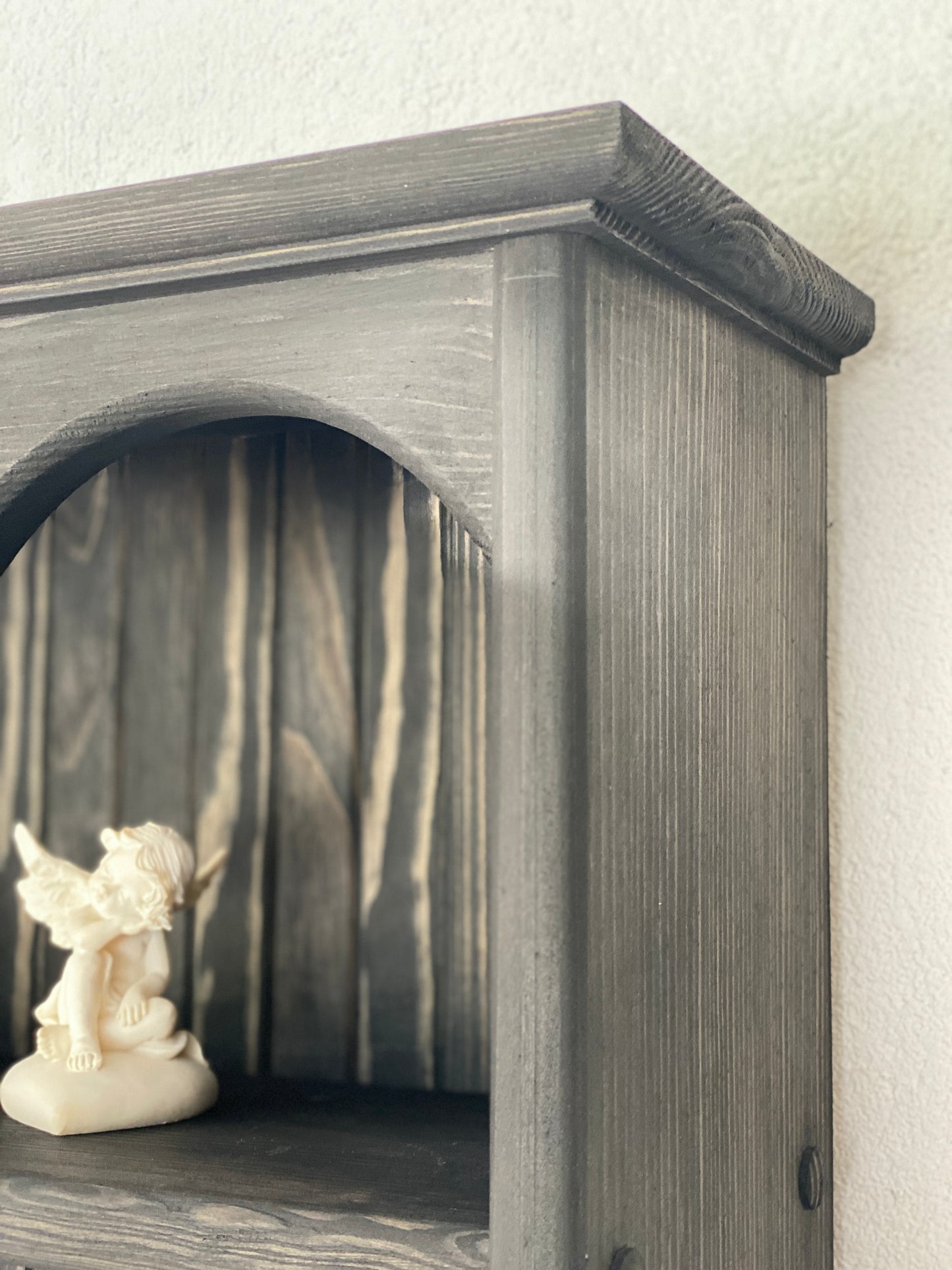 Étagère murale en bois s44 Cottage avec plateau décoratif
