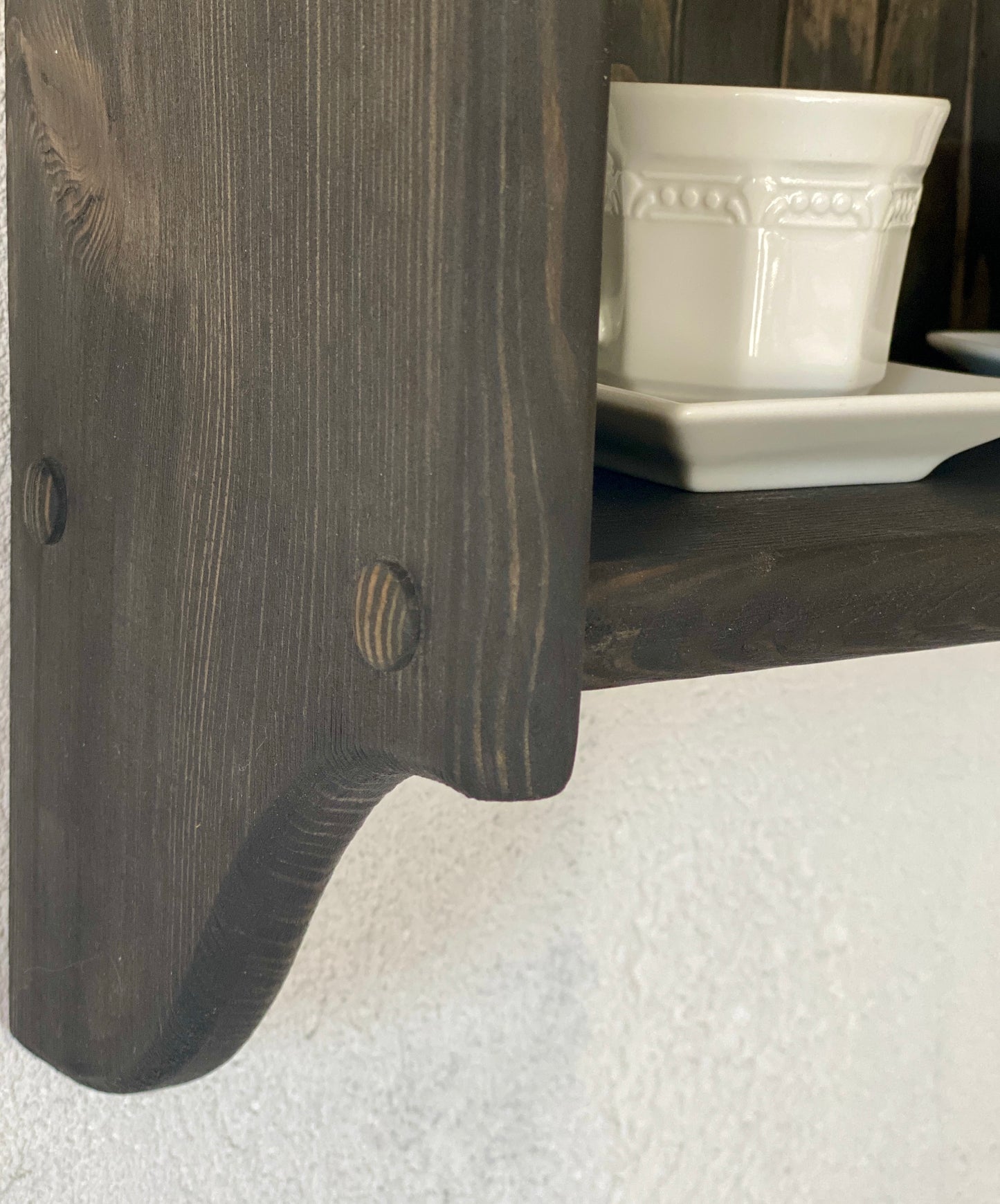 Étagère murale en bois s44 Cottage avec plateau décoratif