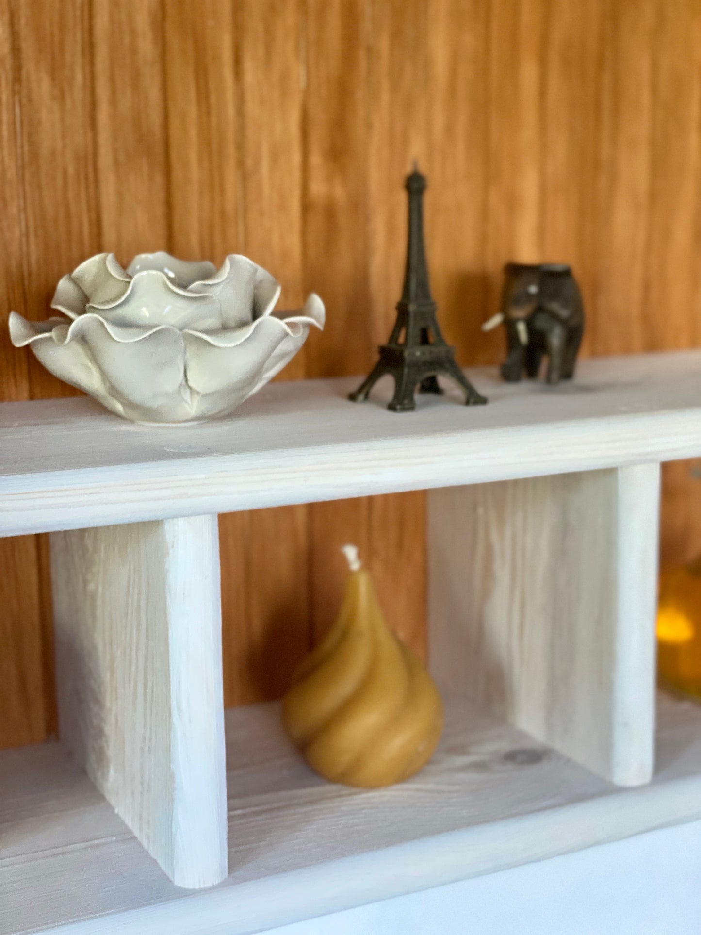 s113 Traditional timber shelf with hangers | Dual - colour kitchen cabinet