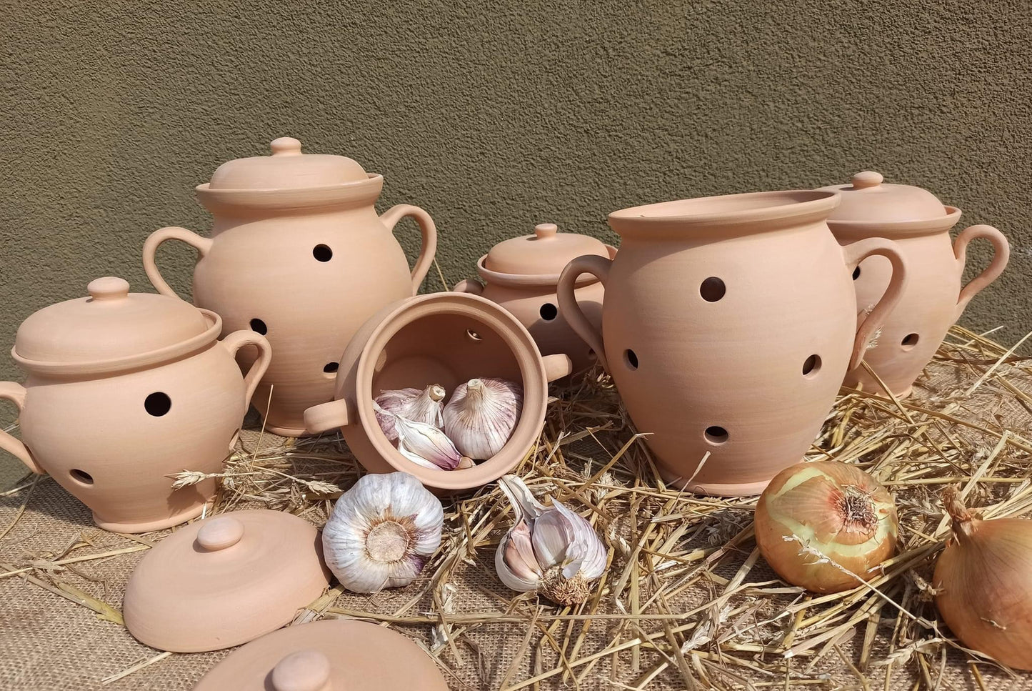 Natural ceramic  veggies preserving pots | organic veggies storage | ventilated ceramic storage | vegetables saver storage containers