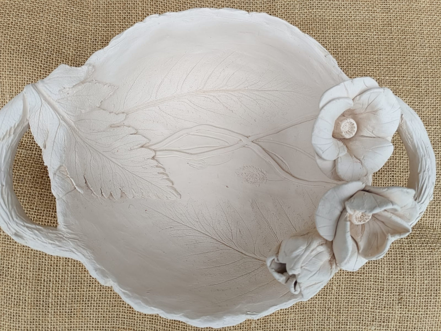 POPPIES  Ceramic bowl with handcrafted poppies