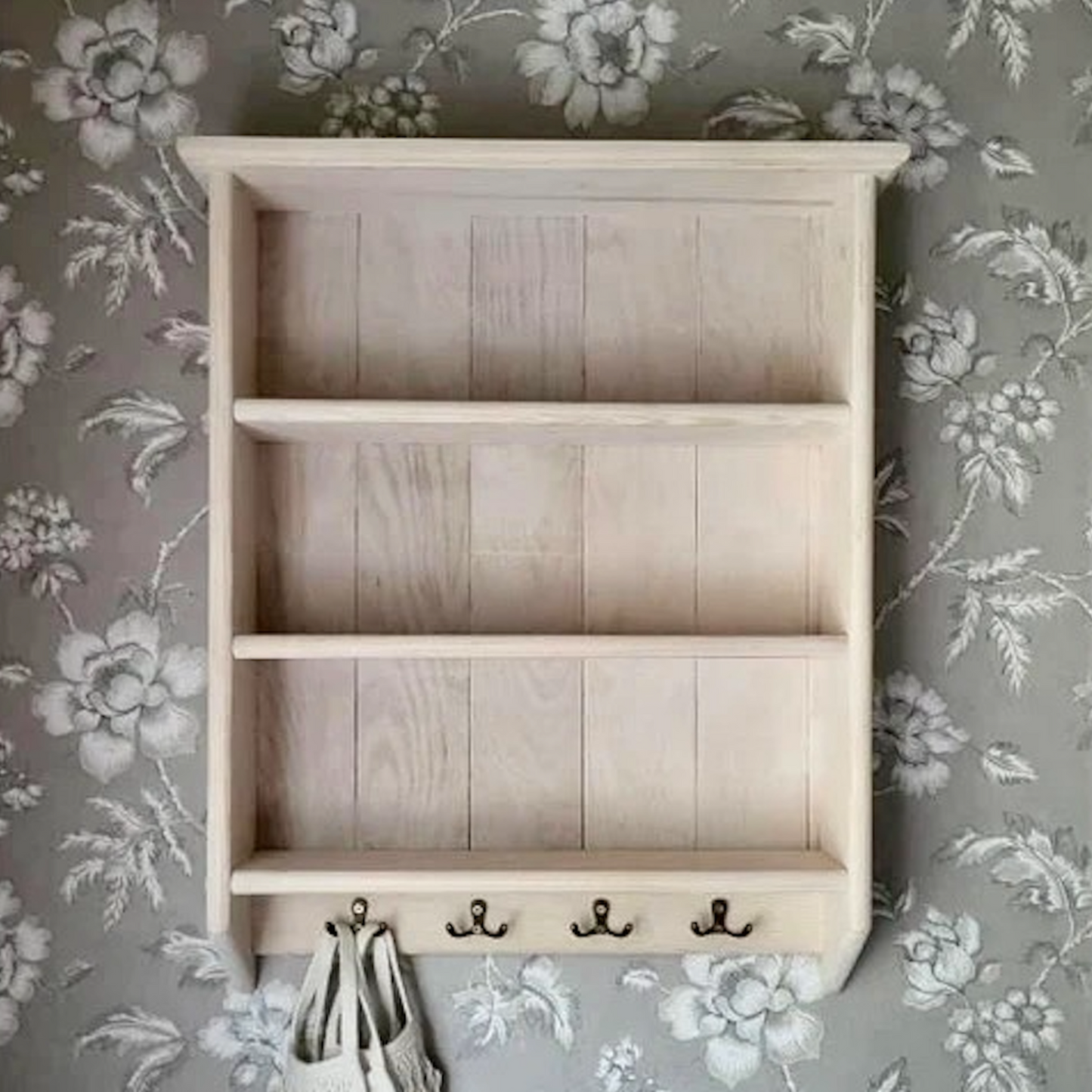 Clara — Wall Shelf with Hooks