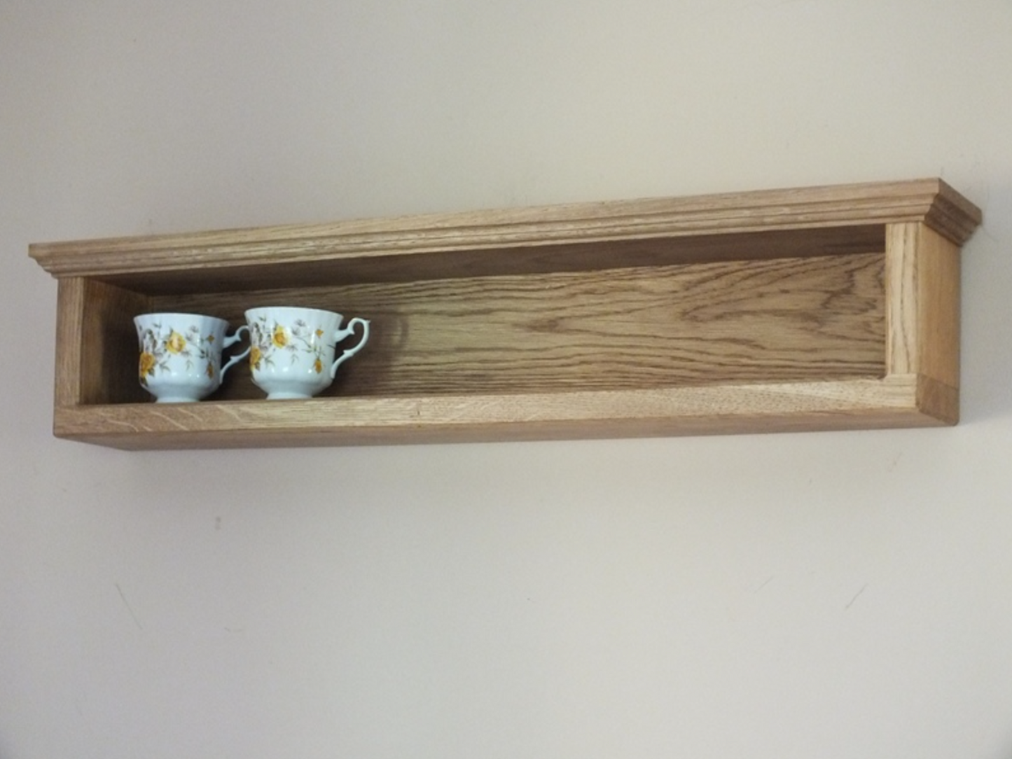 s78 Armoire de cuisine murale à suspendre pour tasse à thé/café en bois dur massif - chêne