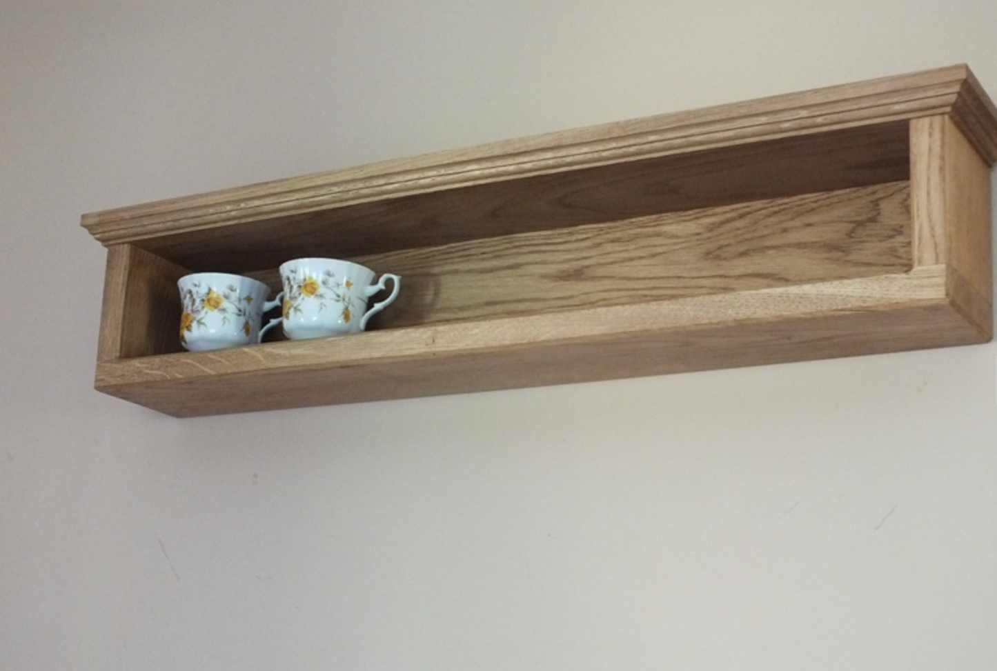 s78 Armoire de cuisine murale à suspendre pour tasse à thé/café en bois dur massif - chêne