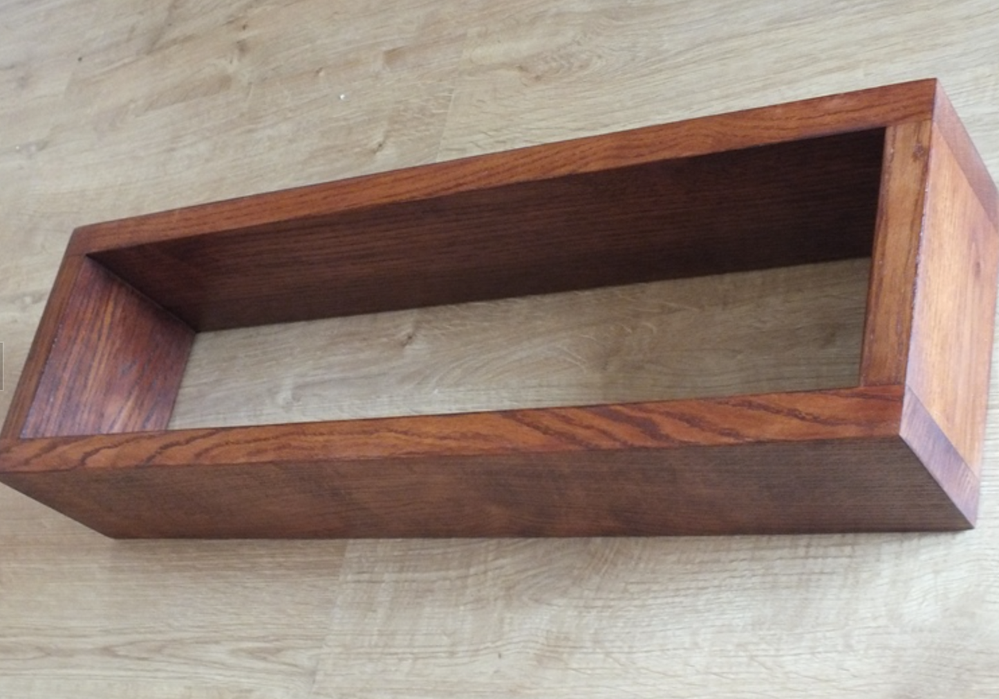 s24 Oak floating rectangular shelf