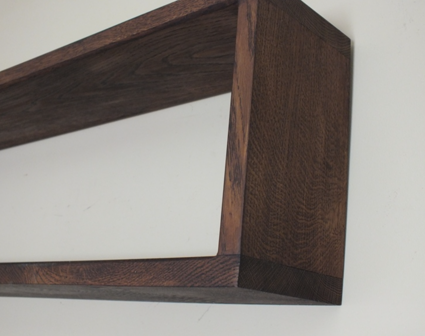 s62 Oak rectangular wall mounted floating bookshelf