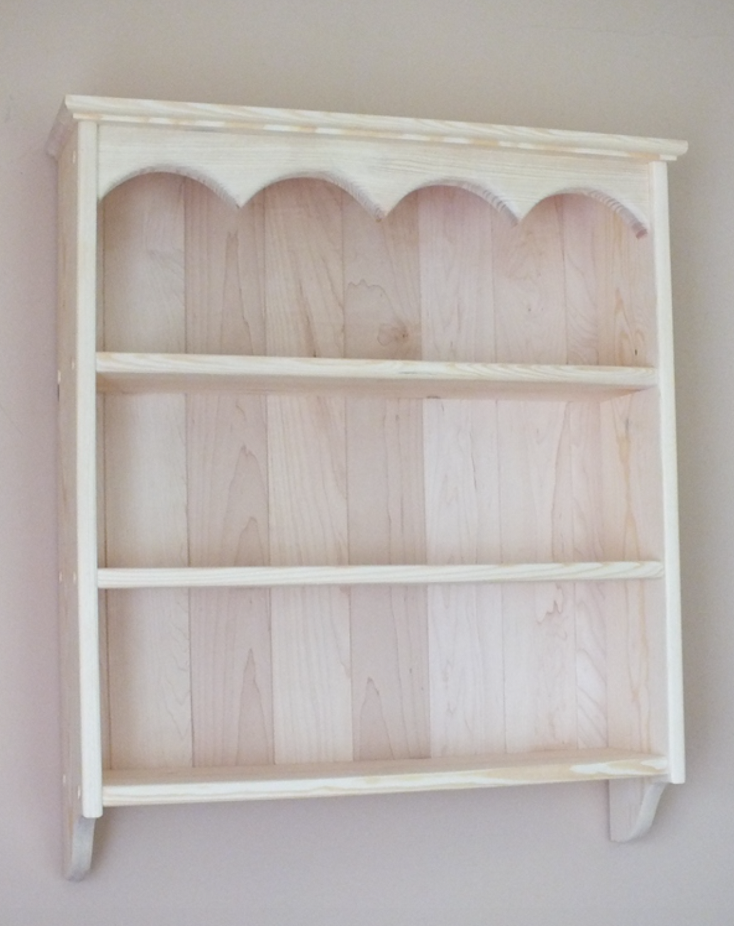 s90 Solid timber wall hanging spacious cabinet with decorative top panel