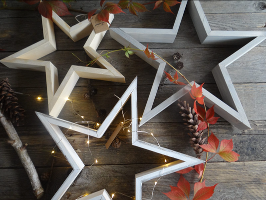 Decorative wooden standing star