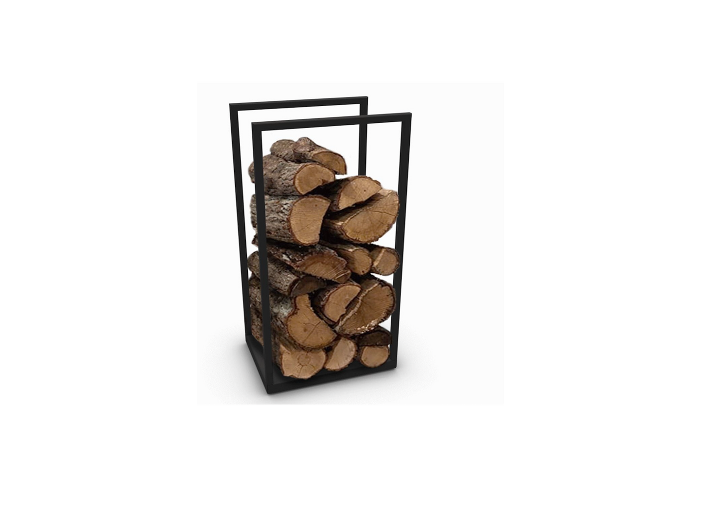 XL Medium modern minimalist steel tower log holder