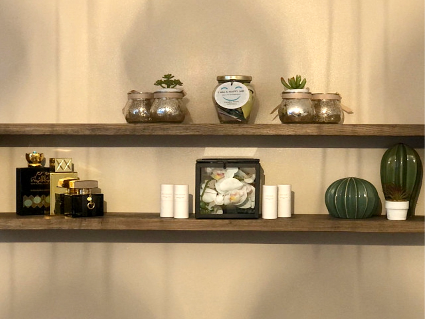 s24 Oak floating rectangular shelf
