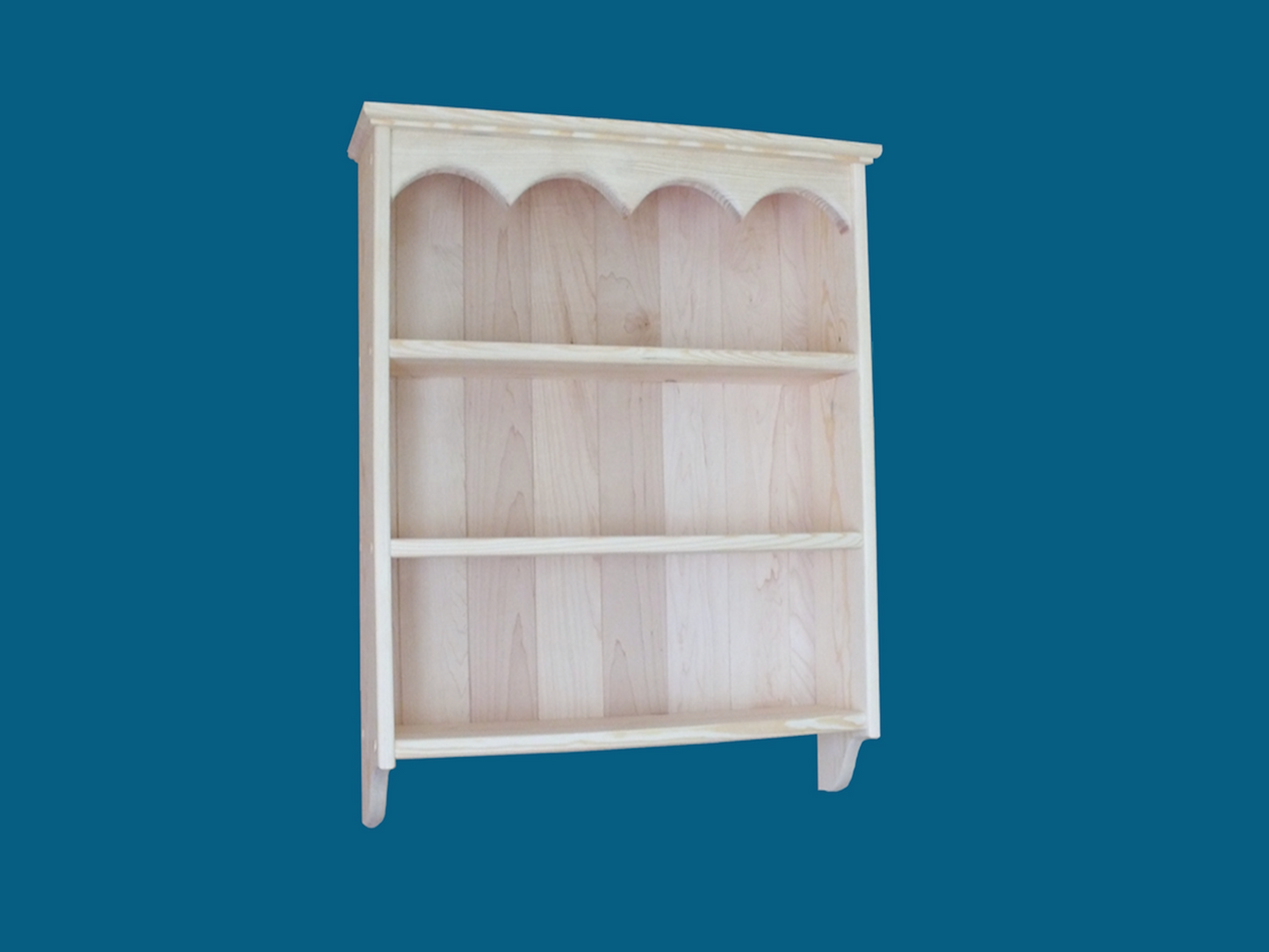s90 Solid timber wall hanging spacious cabinet with decorative top panel