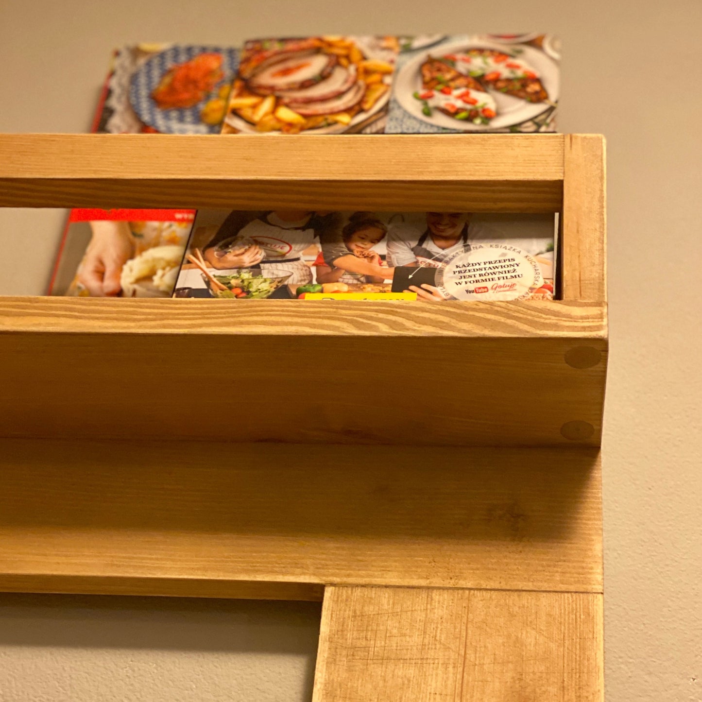 Gaspard — Wall-Mounted Kitchen Shelf Rack with Hooks & Glass Holder
