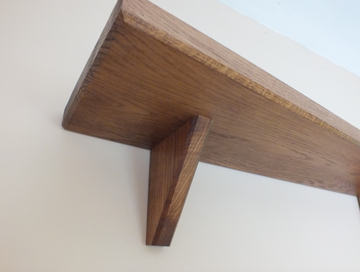 Wanda – Asymmetrical Solid Oak Wall Shelf