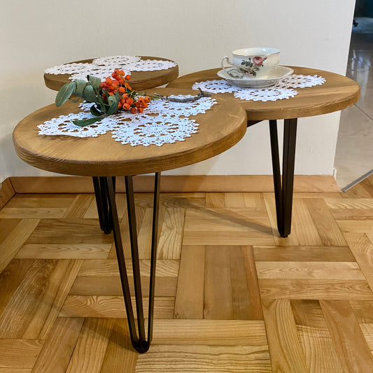 Zina — Round Nesting Coffee Table Set (3 Tops)