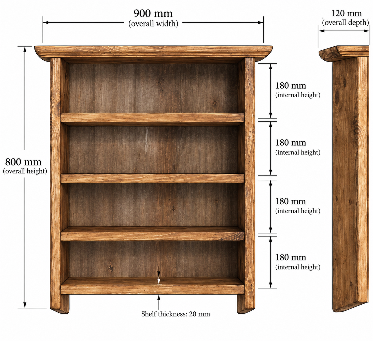 Lino — CUSTOM JENNY Wooden Wall Shelf