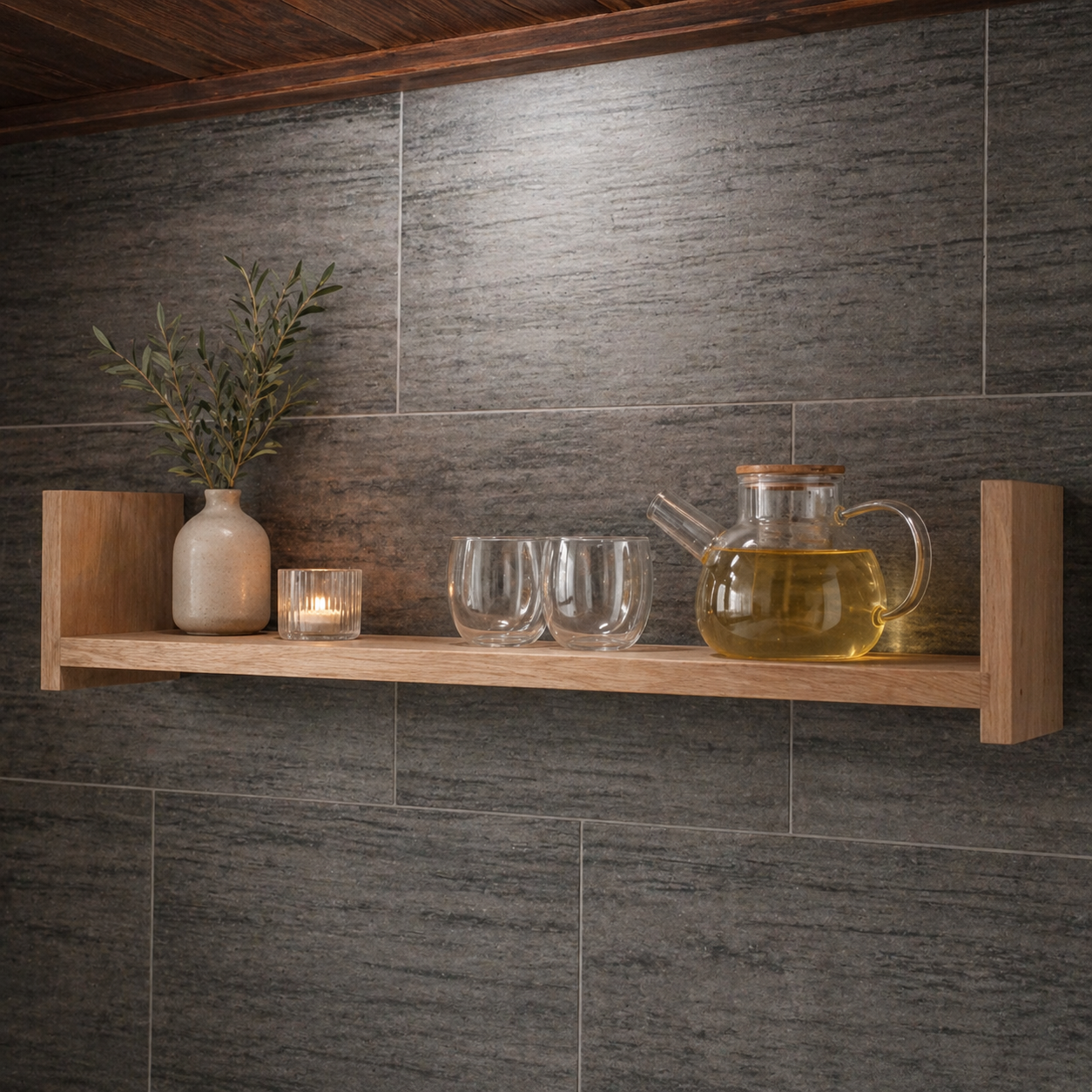 Remy — Oak U-Shape Floating Shelf