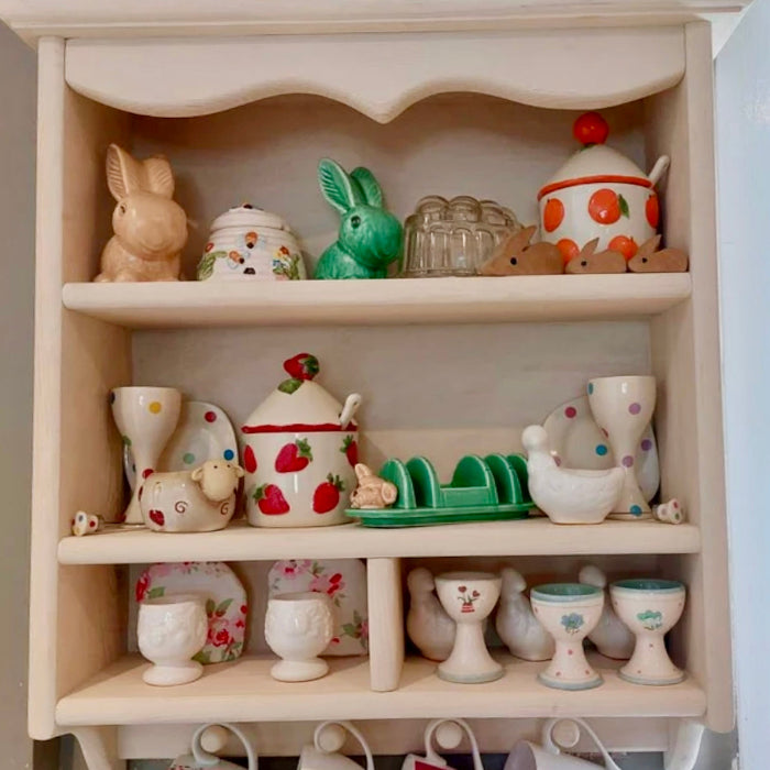 s98 Rustic Wooden Wall Shelf with Peg Hooks – Handmade Cottage Charm
