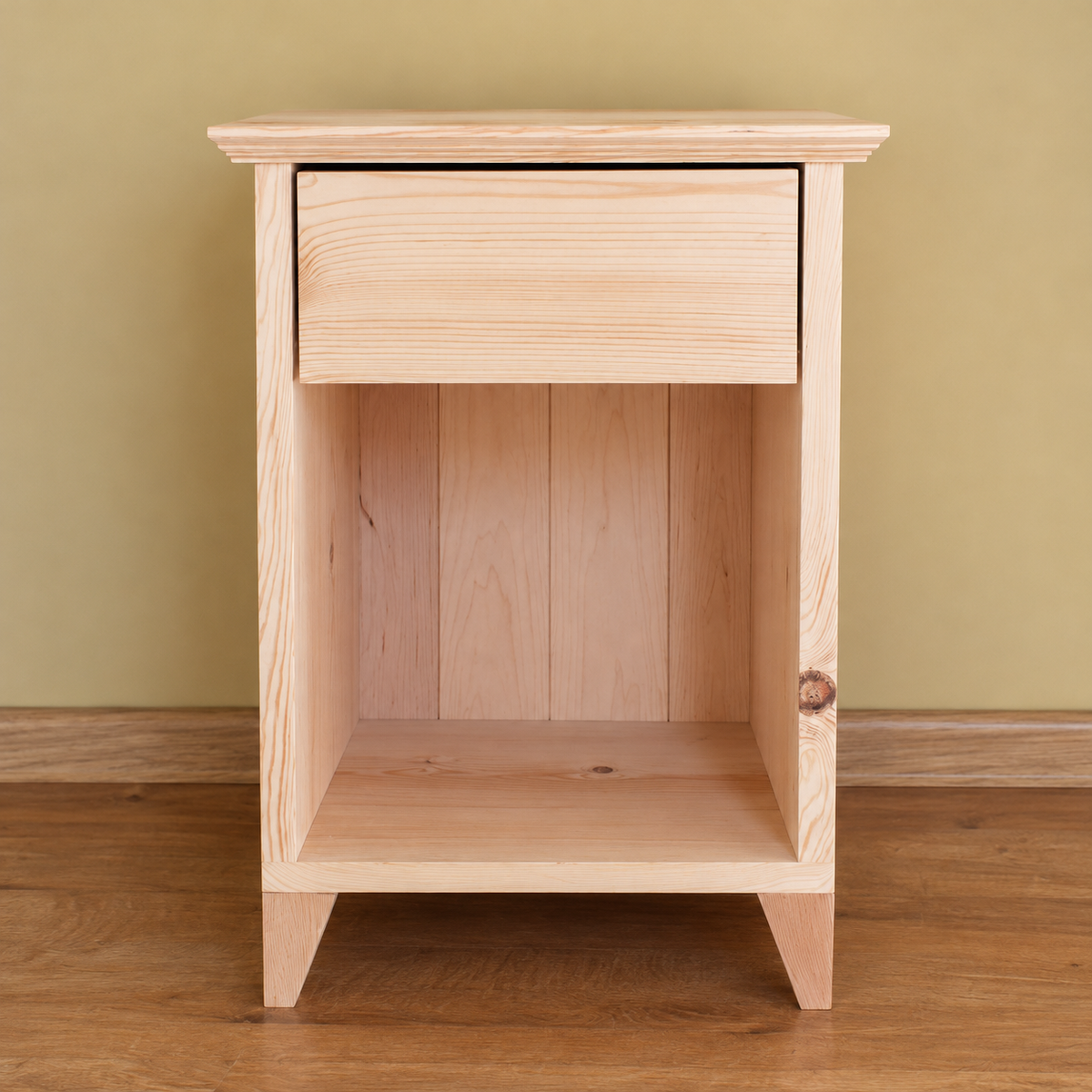 Estelle — Solid Pine Bedside Table with Drawer