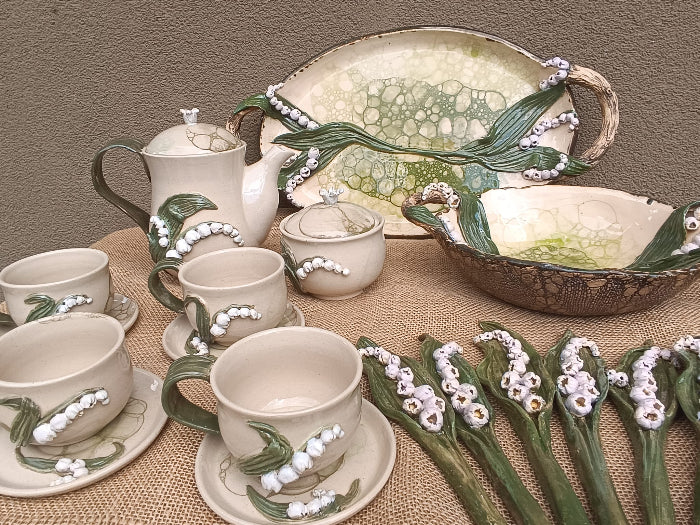 Service à thé en céramique artisanale LILY