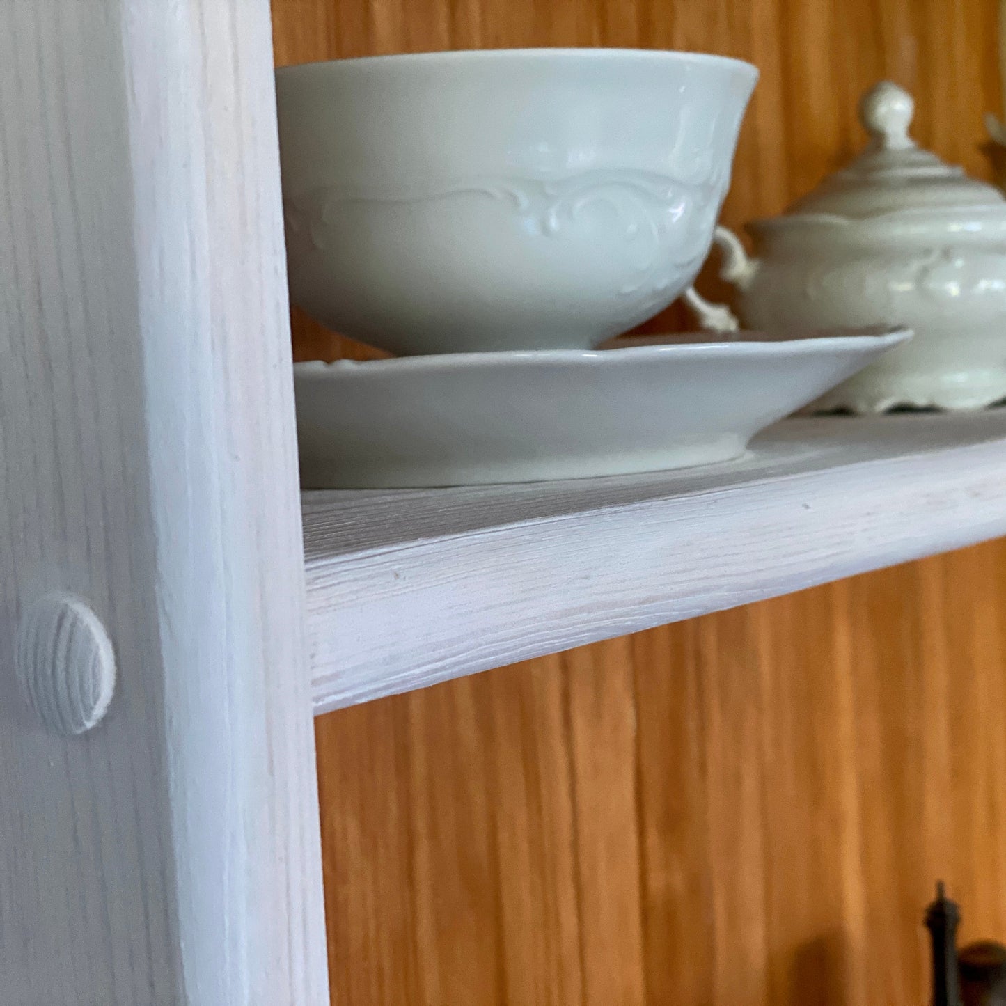 Marceline — Two-Tone Kitchen Shelf Cabinet