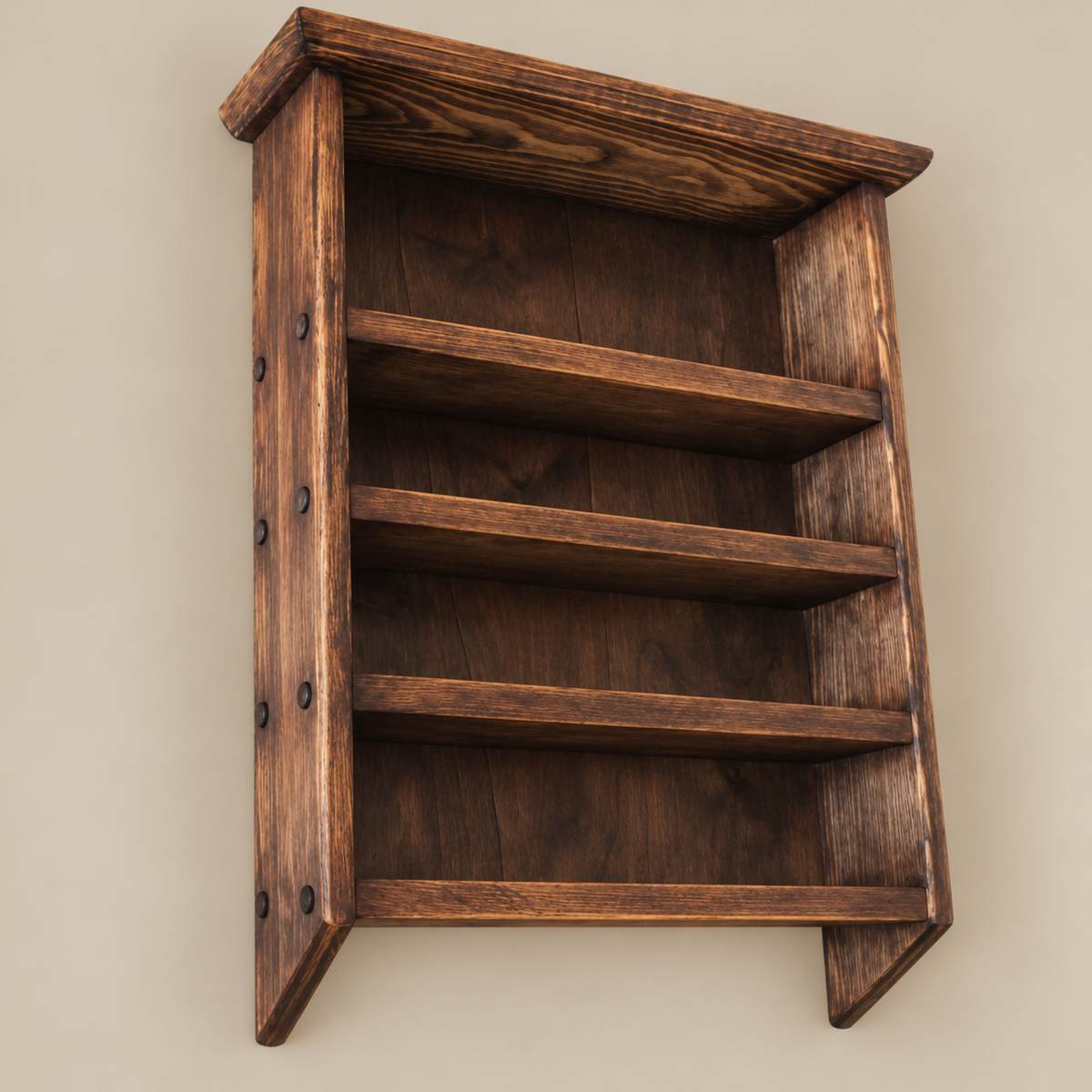 Lisette — Rustic Solid Pine Kitchen Wall Shelf