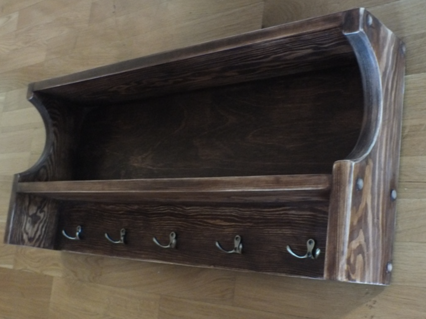 Sabine — Wall Cabinet Shelf with Hooks