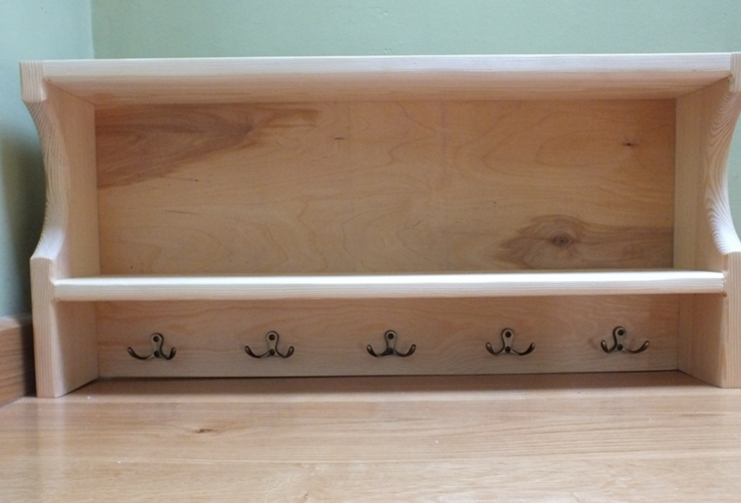 Sabine — Wall Cabinet Shelf with Hooks