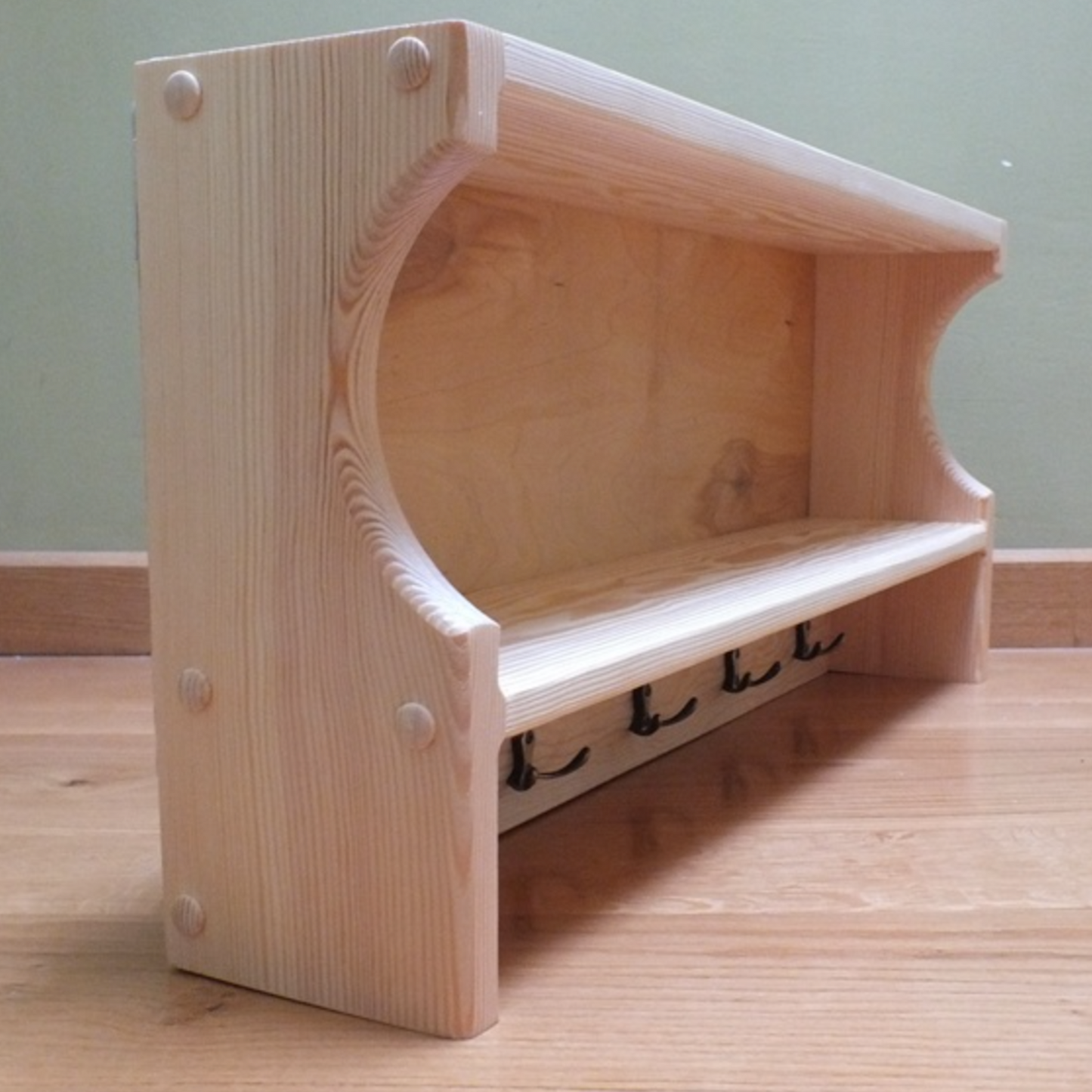 Sabine — Wall Cabinet Shelf with Hooks