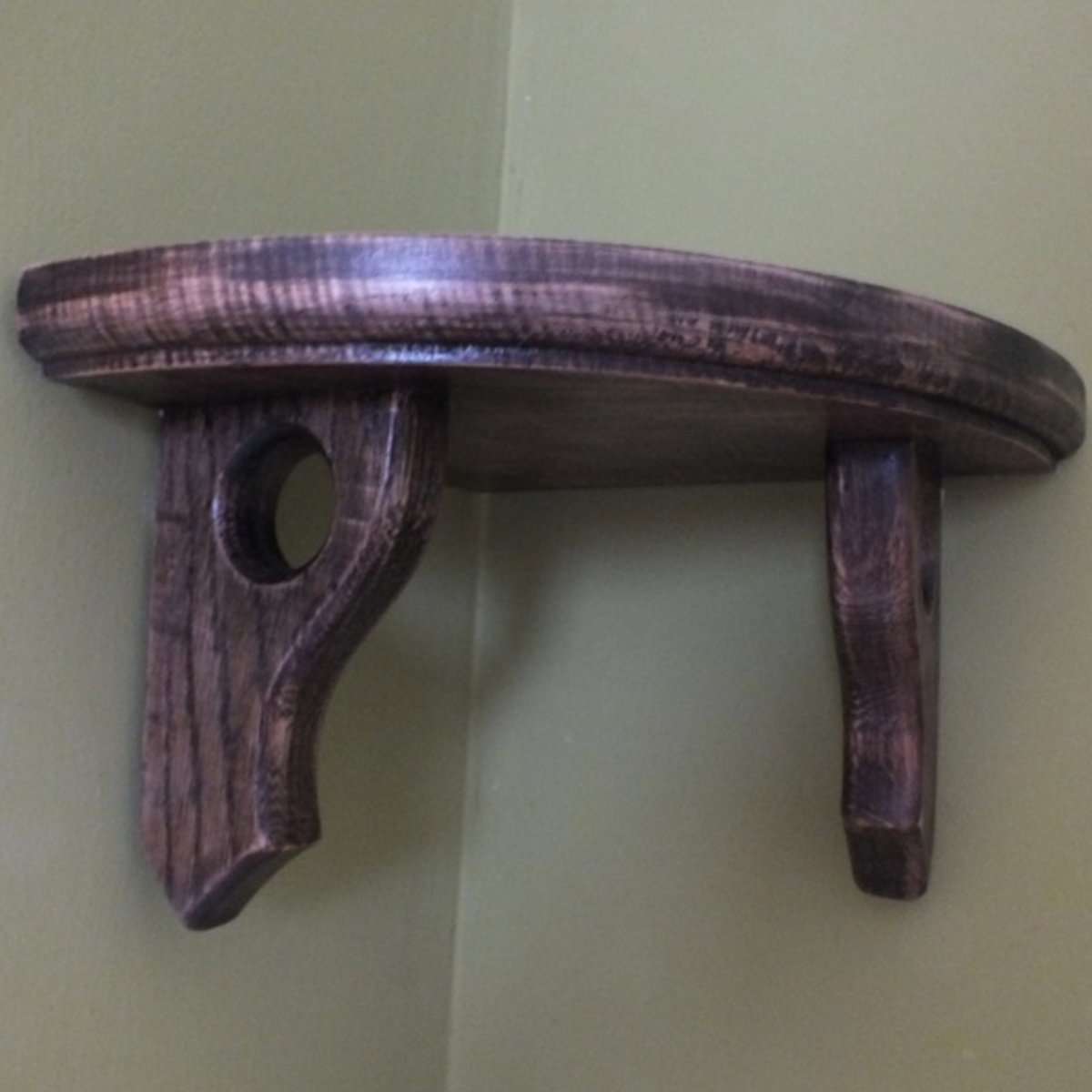 Rosamund — Solid Oak Corner Wall Shelf
