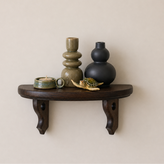 Signe — Rounded Oak Wall Shelf