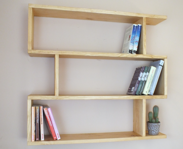 s96 Modern Minimalist Wooden Wall Shelf