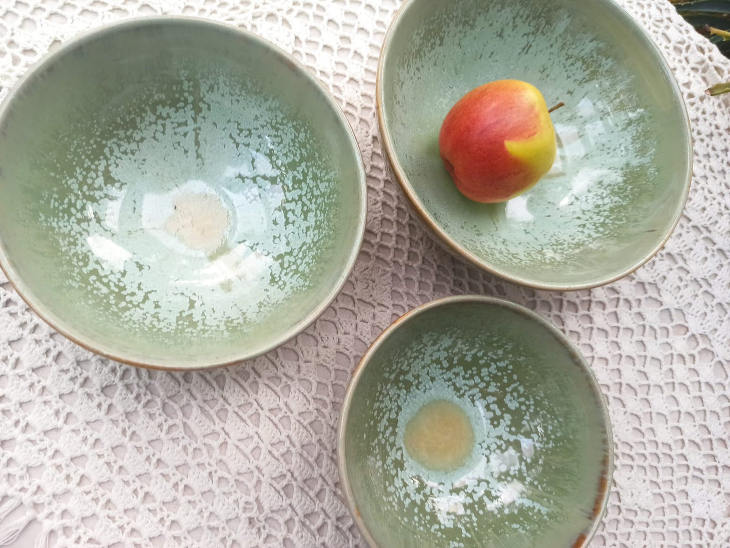 SAGE Set of four handmade ceramic bowls