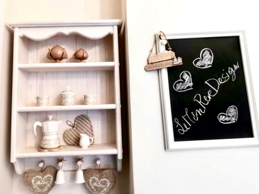 BESPOKE Janita s99 Wooden handcrafted cottage wall mounted open shelving unit with pegs