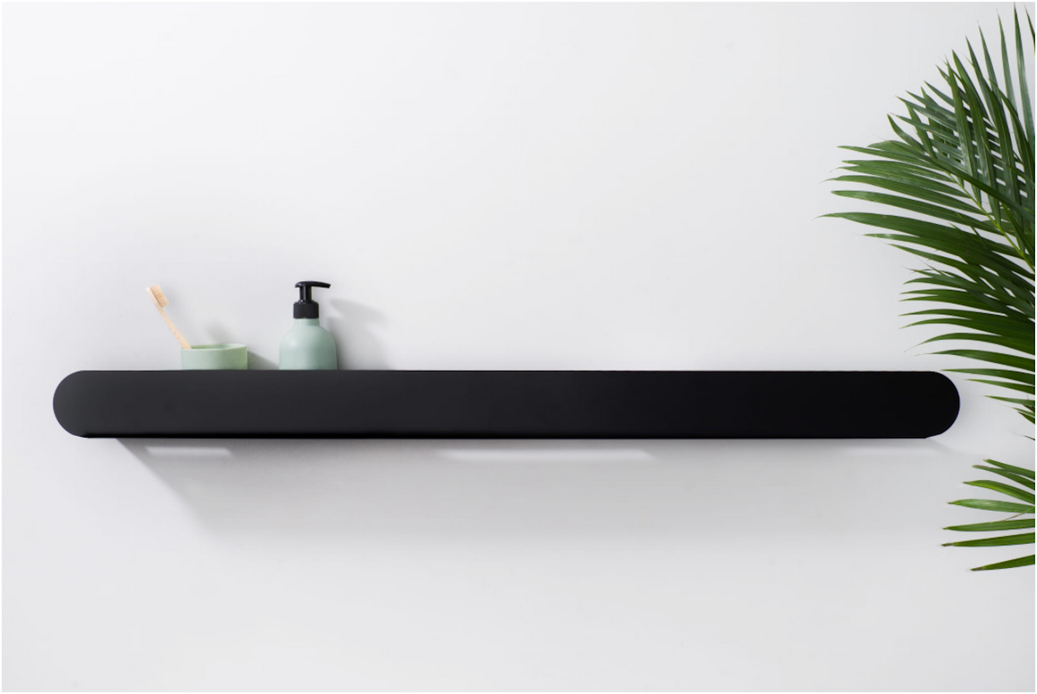 Modern Bathroom Shelf, Industrial Bathroom Black Shower Shelf, Minimalist  Bathroom Accessories, Black Shelves With Railing, Dabstory LAVANDA 