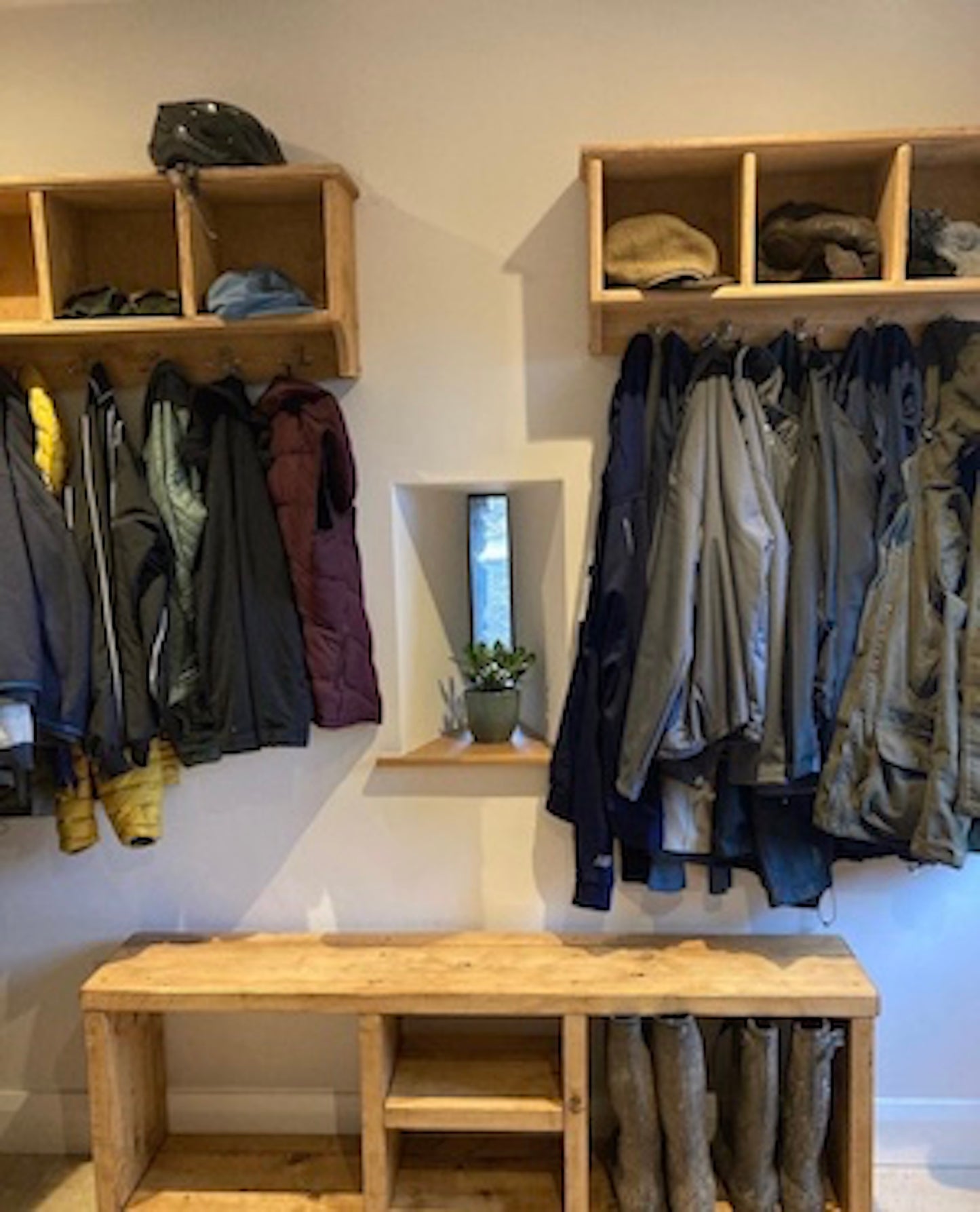 h22 Wall mounted coat rack | Hanger with top box compartments