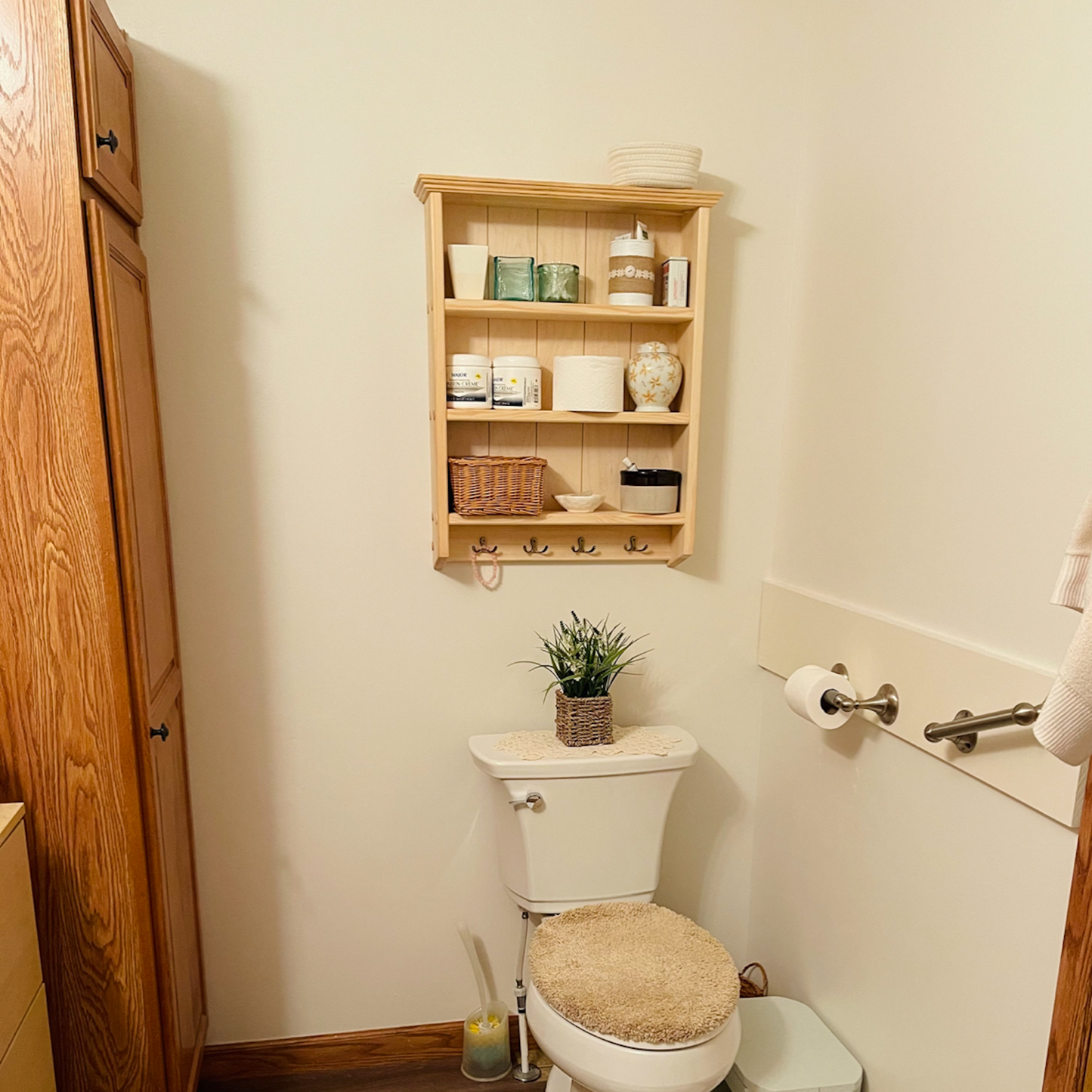 Clara — Wall Shelf with Hooks
